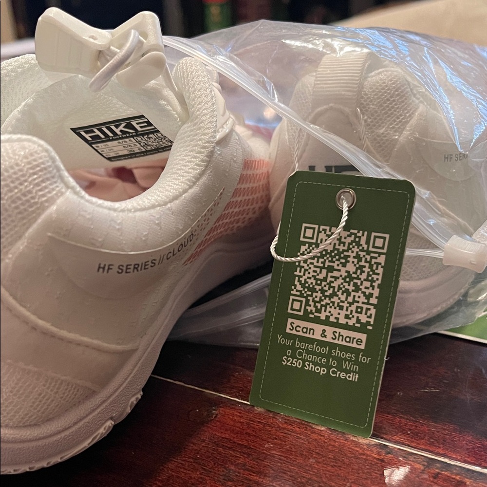 HIKE Women’s White/Pink Athletic Sneakers - Picture 2 of 5